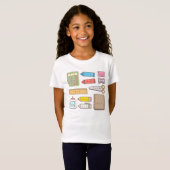 かわいい子供たちのはじめての学校グッズ Tシャツ (正面フル)