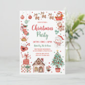 かわいい子供たちのクリスマスパーティー 招待状 (スタンド正面)