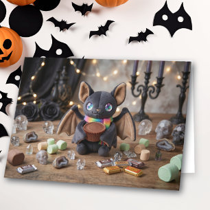 かわいい子供たちのハロウィンぬりえ付き カード