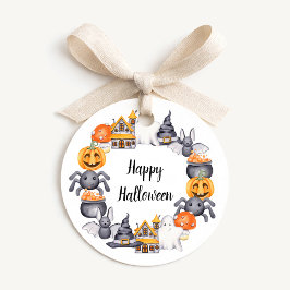 かわいい子供たちのハロウィンパーティー フェイバータグ
