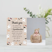 かわいい子供たちのハロウィン1歳誕生日 サンキューカード (スタンド正面)