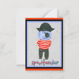 かわいい子供たちの不気味なハロウィン・カートゥーンパイレーツ・メモカード ノートカード