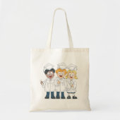 かわいい子供たちの卒業お祝いカートゥーン トートバッグ (正面)