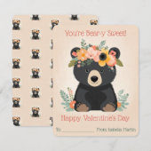 かわいい子供たちの教室 あなたはクマのようにとってもスウィートなバレンタイン シーズンカード (正面/裏面)