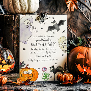 かわいい子供たちの楽しいハロウィン 招待状
