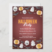 かわいい子供たちの衣装パーティートリックまたはハロウィーンの治療 招待状 (正面)