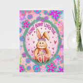 かわいい子供たちバニー愛するインスピレーションカード カード (正面)