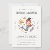 かわいい子供たち水中マーメイドプリスクール卒業 招待状 (正面)