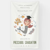 かわいい子供たち水中マーメイドプリスクール卒業 横断幕 (縦)