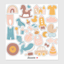 かわいい子供たち赤ん坊の動物とおもちゃ。おもしろい子供部屋