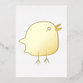 かわいい子供たち 箔招待状 (正面)