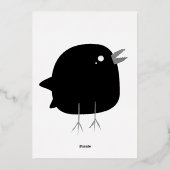 かわいい子供たち 箔招待状 (裏面)