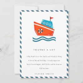 かわいい子供たち 船 お誕生日 どんな年齢でも サンキューカード