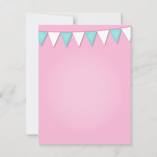 かわいい子供のお茶会の誕生日の招待状 招待状 (裏面)