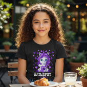 かわいい子供のてんかん啓発ユニコーン Tシャツ