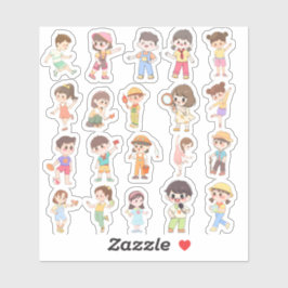 かわいい子供のアクティビティビニールステッカー シール