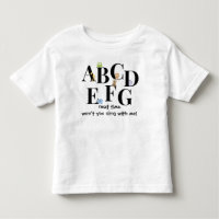 かわいい子供のアルファベットのワイシャツ、ABCDEFG…