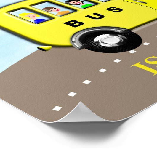 かわいい子供のアルファベット文字B バス ポスター印刷 ポスター (角)