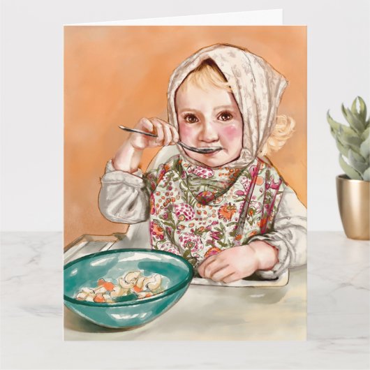 かわいい子供のカード カード (小さな植物)