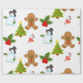 かわいい子供のクリスマスの休日 ラッピングペーパー (フラット)