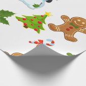 かわいい子供のクリスマスの休日 ラッピングペーパー (角)