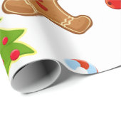 かわいい子供のクリスマスの休日 ラッピングペーパー (ロールコーナー)