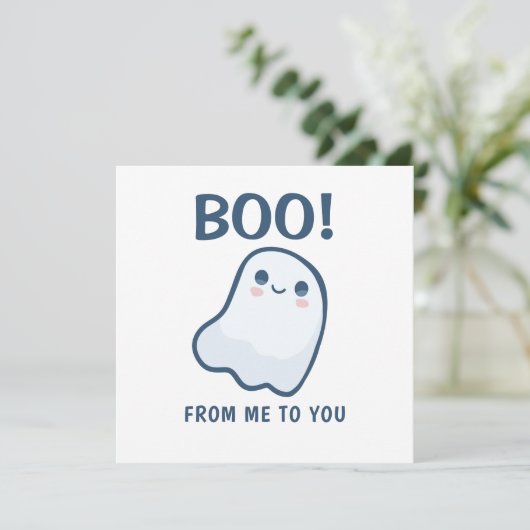 かわいい子供のゴーストハロウィン シーズンカード (スタンド正面)