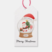 かわいい子供のサンタクリスマスプレゼントタグ ギフトタグ (正面)