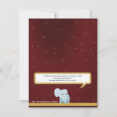 かわいい子供のサーカスは誕生会に札をつけます 招待状 (裏面)