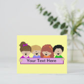 かわいい子供のデイケアのポストカード ポストカード (スタンド正面)