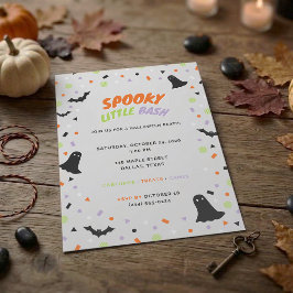 かわいい子供のハロウィンコスチュームパーティー招待状 招待状