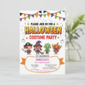 かわいい子供のハロウィンパーティー招待状カード 招待状 (スタンド正面)