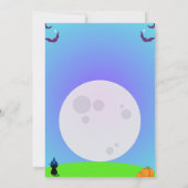 かわいい子供のハロウィンパーティー招待状 招待状 (裏面)