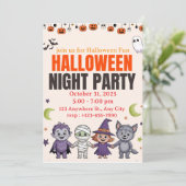 かわいい子供のハロウィン招待状 招待状 (スタンド正面)