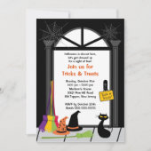 かわいい子供のハローウィンパーティの招待状 招待状 (正面)