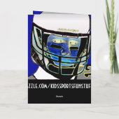 かわいい子供のフットボールのパーソナライズなバースデー・カード カード (裏面)