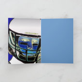 かわいい子供のフットボールのパーソナライズなバースデー・カード カード (内部)