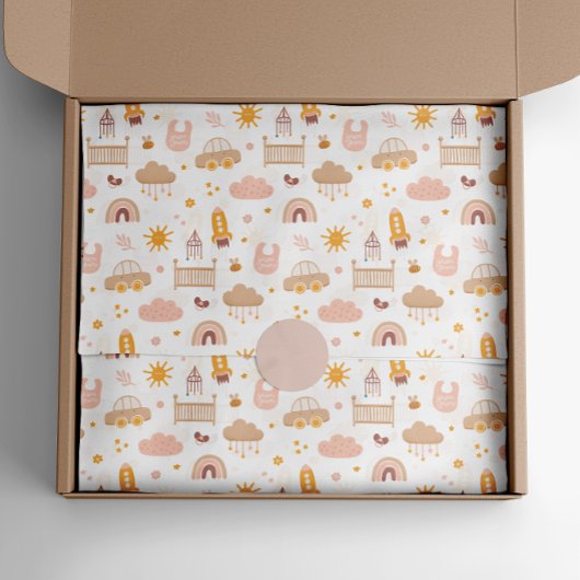 かわいい子供のベビーパターン。動物おもしろい玩具子供部屋 薄葉紙