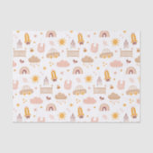 かわいい子供のベビーパターン。動物おもしろい玩具子供部屋 薄葉紙 (正面)