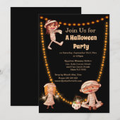 かわいい子供のミイラの包帯コスチューム 招待状 (正面/裏面)