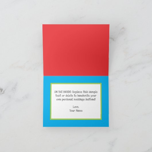 かわいい子供の写真感謝カード サンキューカード (内部)