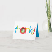 かわいい子供の写真感謝カード サンキューカード (正面)