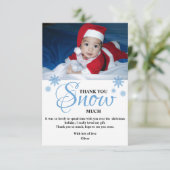 かわいい子供の写真 クリスマス サンキューカード (スタンド正面)