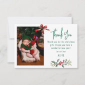 かわいい子供の写真 クリスマス サンキューカード (正面)