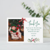 かわいい子供の写真 クリスマス サンキューカード (スタンド正面)