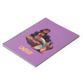 かわいい子供の名前 エレガントな人魚のデザイン ノートブック (左側)