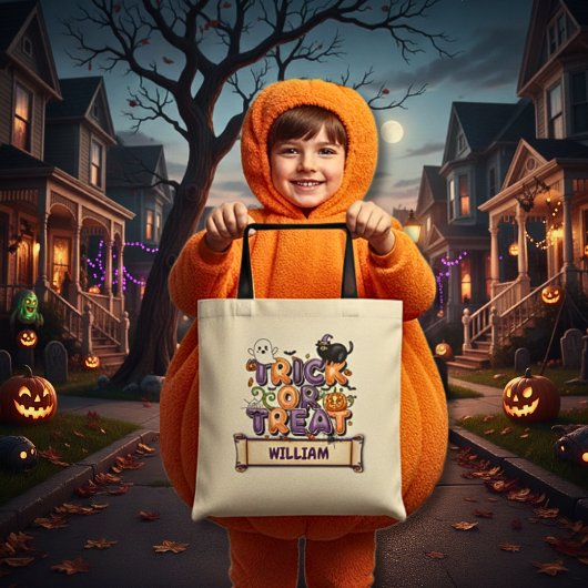 かわいい子供の名前 ハロウィン トリックオアトリート トートバッグ