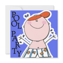 かわいい子供の夏のプールパーティー水泳誕生日