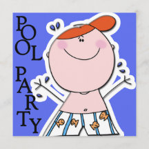 かわいい子供の夏のプールパーティー水泳誕生日