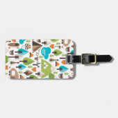 かわいい子供の孤のキャンプの野性生物の荷物のラベル ラゲッジタグ (正面横)